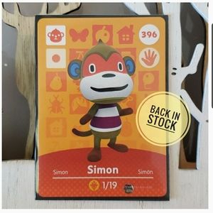 Genuine Animal Crossing amiibo card 396 Simon